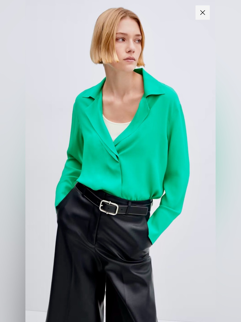 MANGO camp-collar shirt size 6